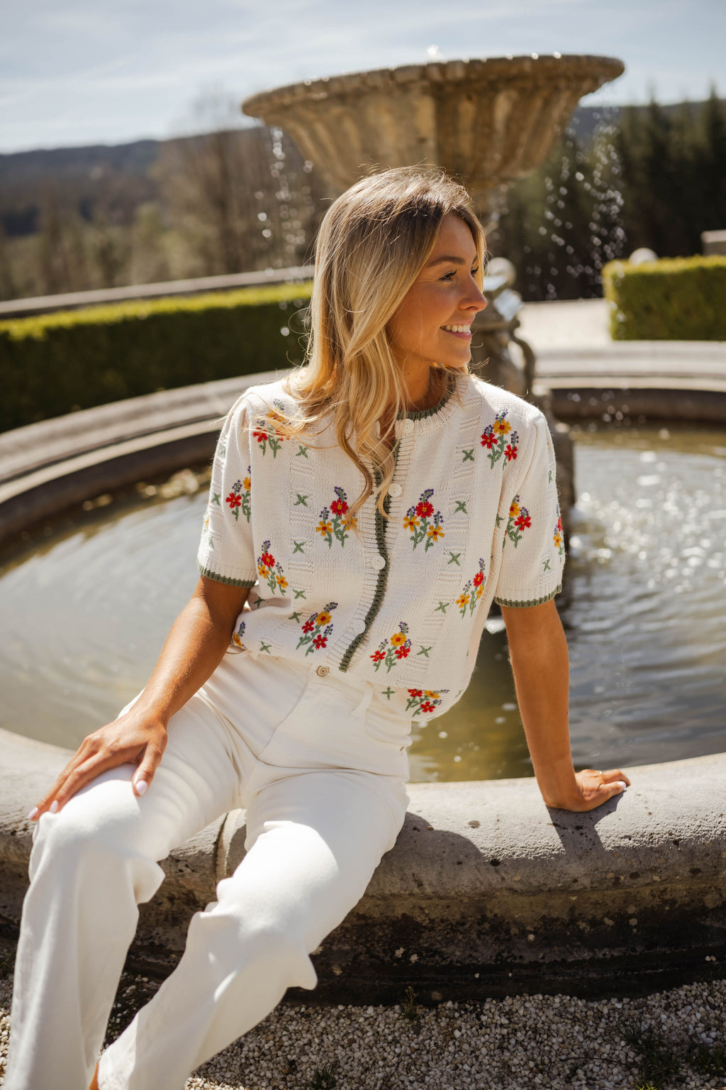 Pull Leila - à fleurs
