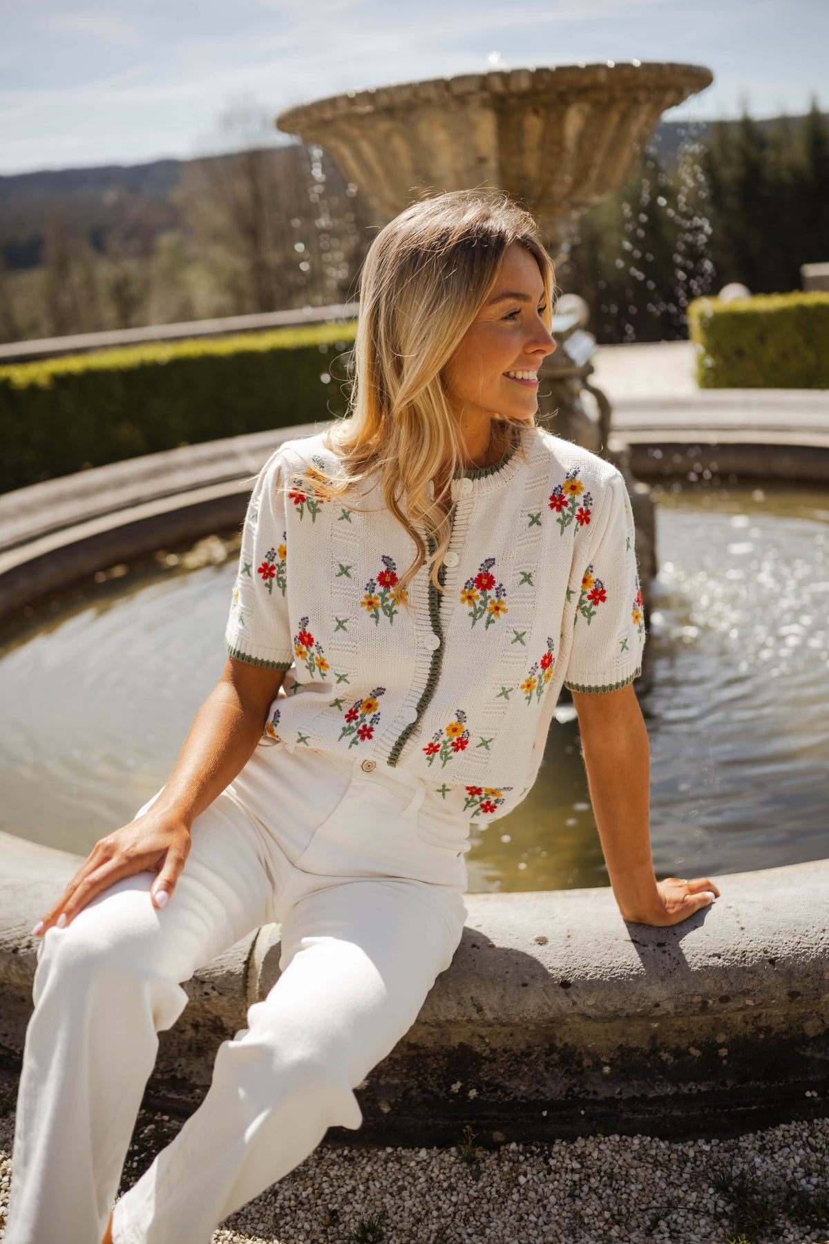 Pull Leila - à fleurs