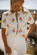 Pull Leila - à fleurs