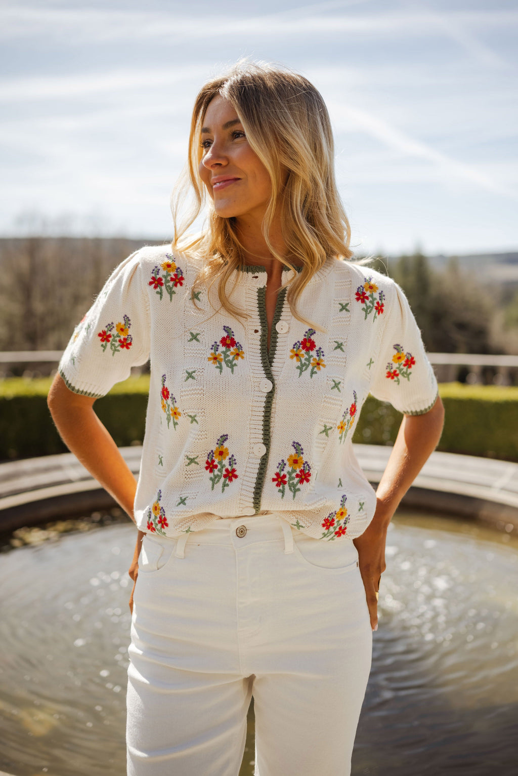 Pull Leila - à fleurs
