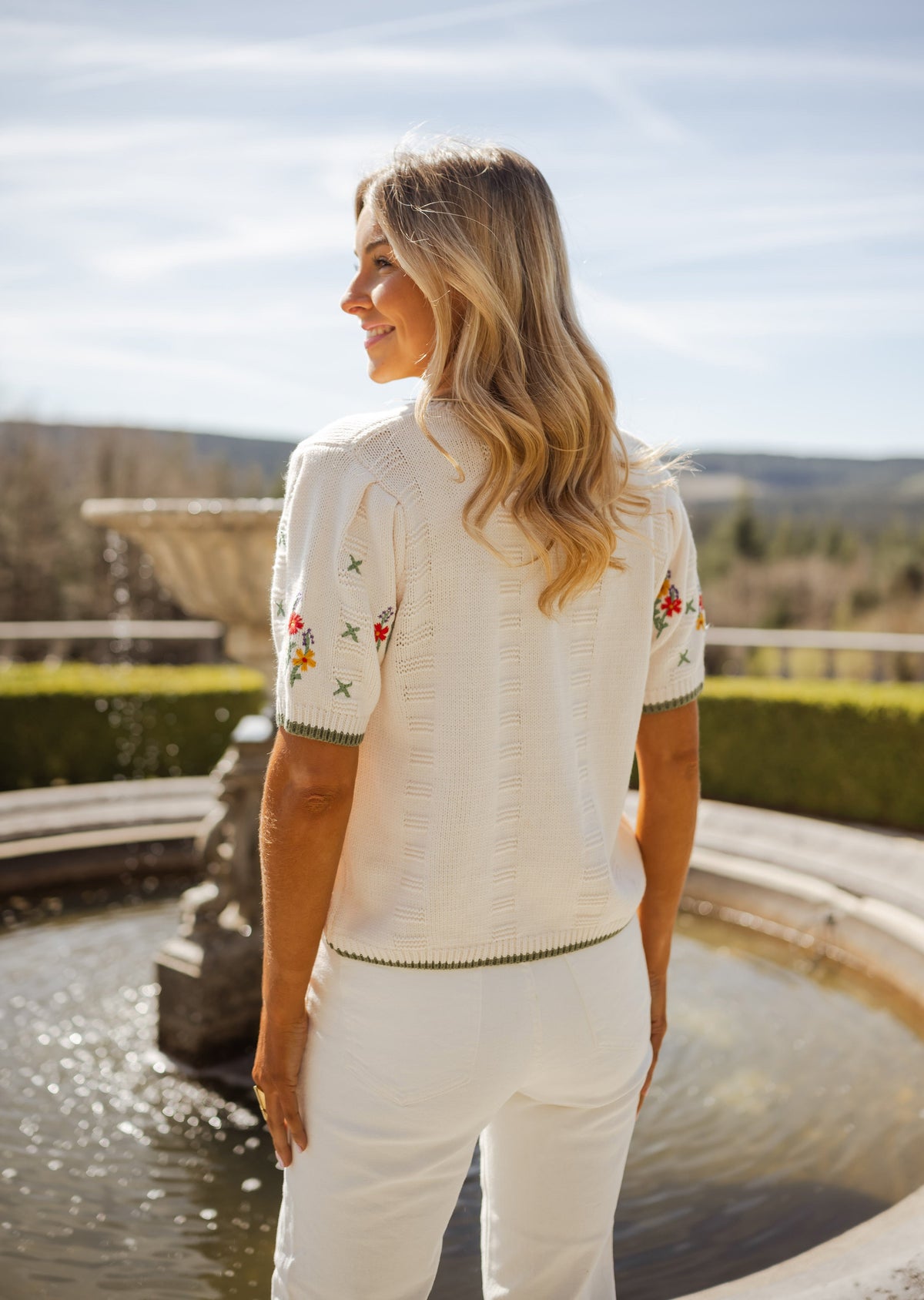 Pull Leila - à fleurs