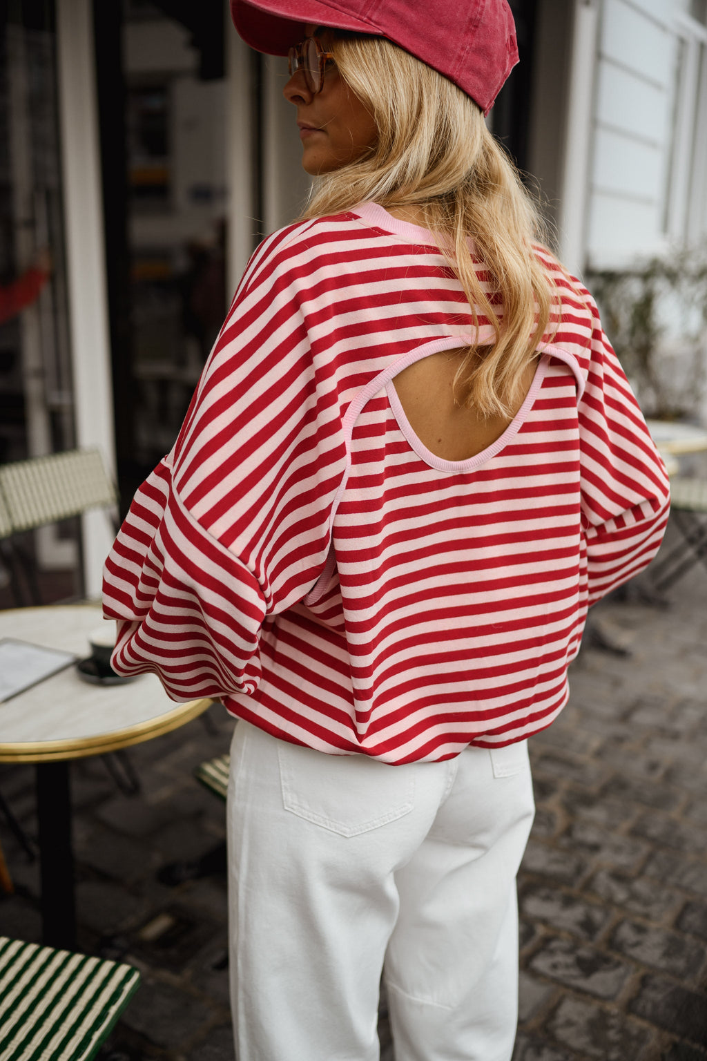 Pull Livia - rouge et rose
