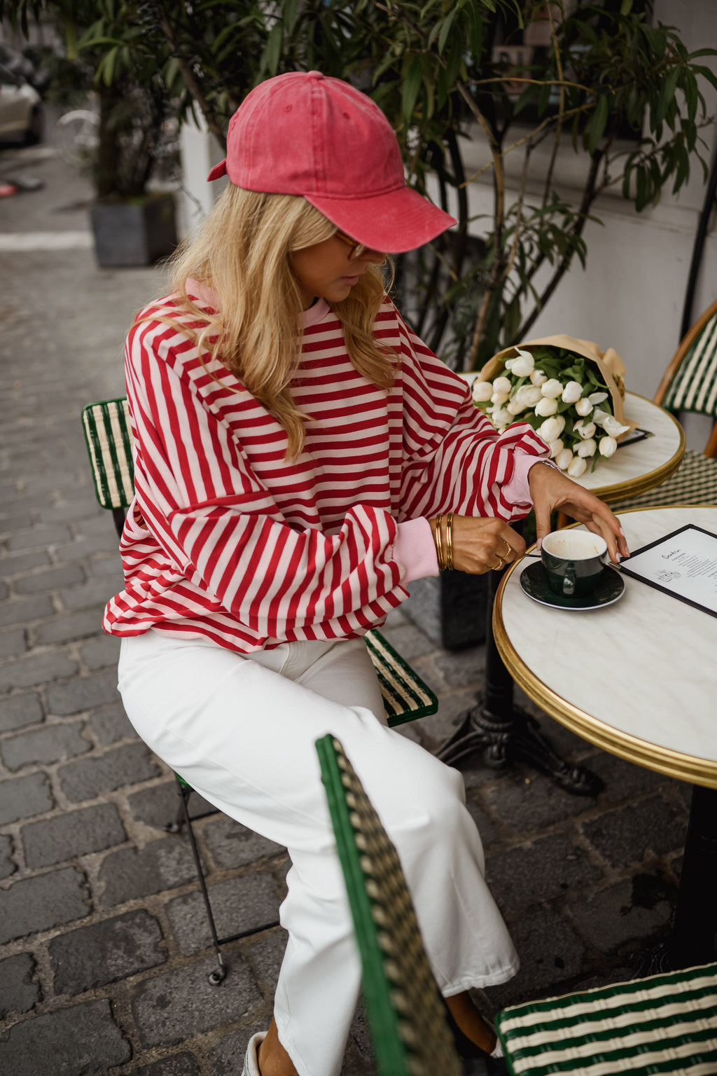 Pull Livia - rouge et rose