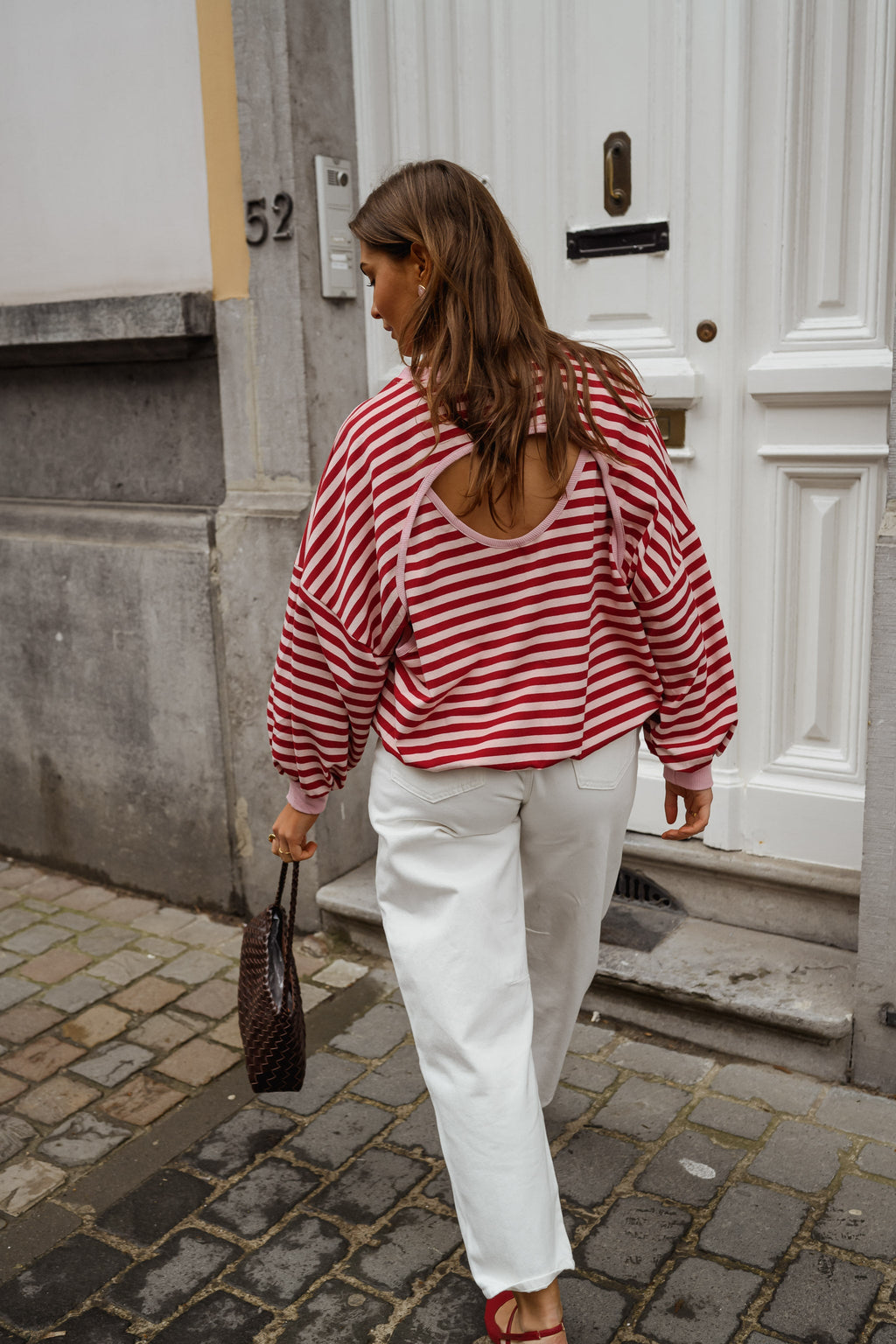Pull Livia - rouge et rose