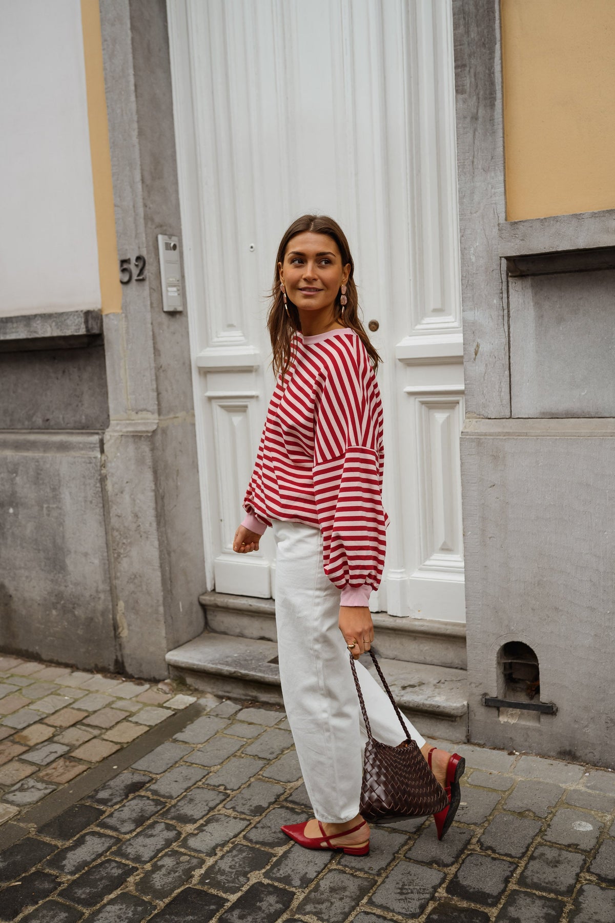 Pull Livia - rouge et rose