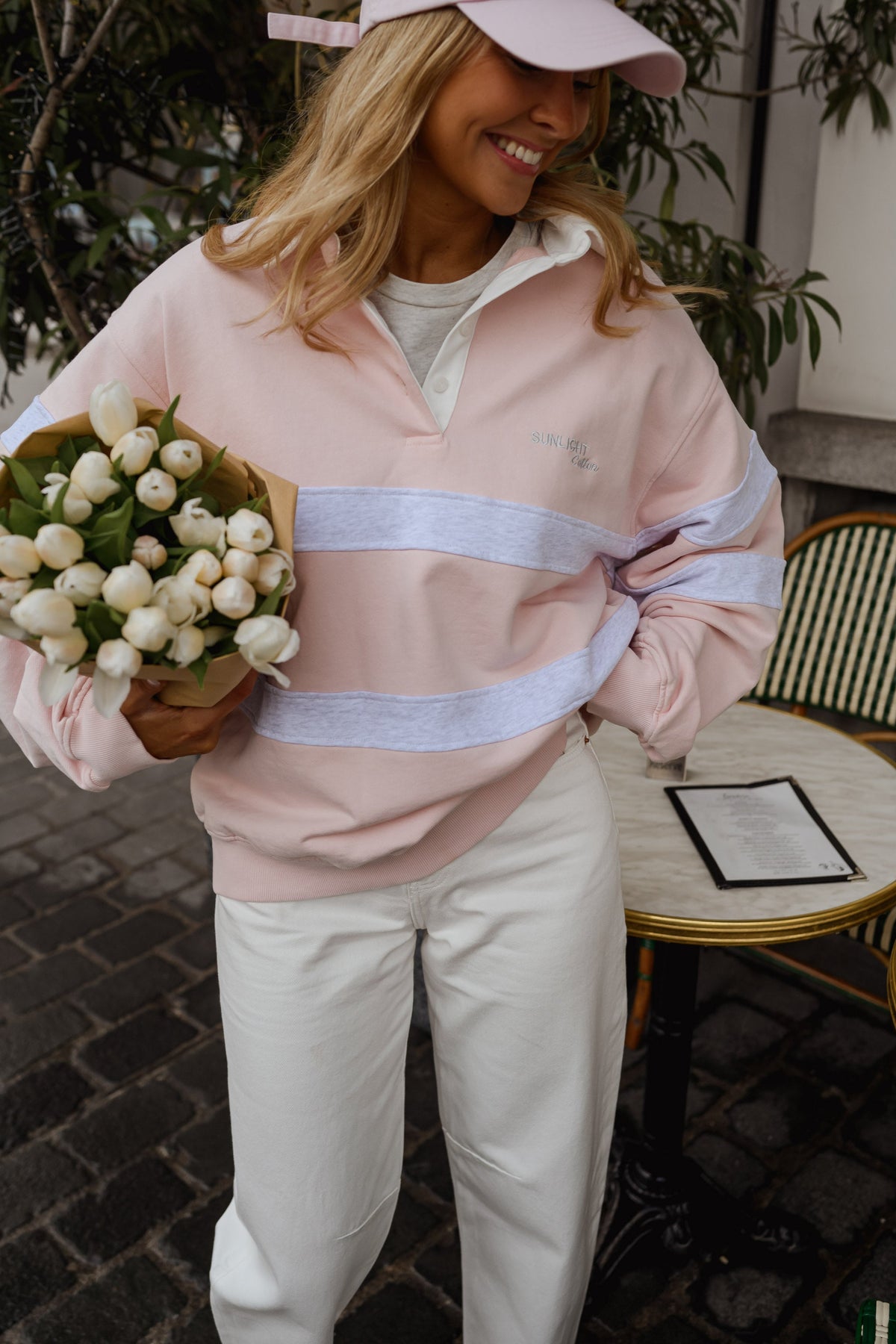 Pull Luna - rose et gris