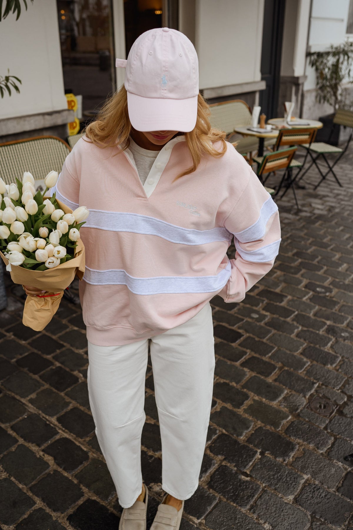 Pull Luna - rose et gris