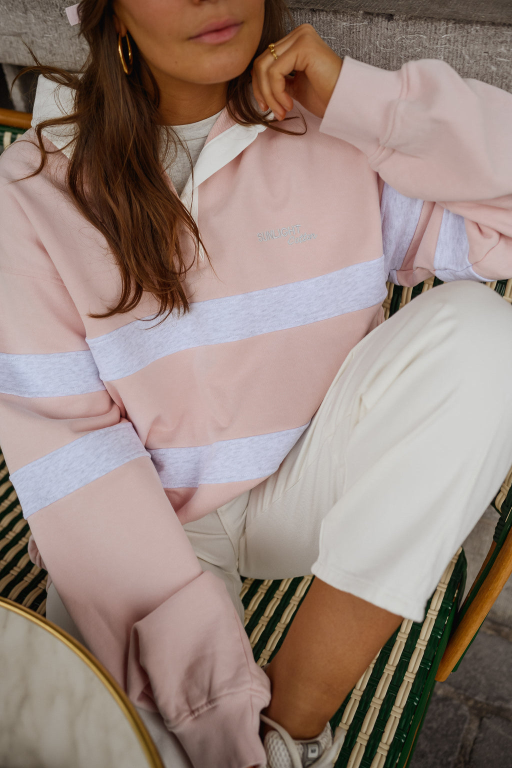 Pull Luna - rose et gris