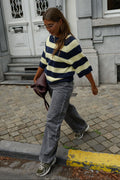 Pull Maelys -  jaune et bleu