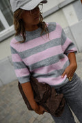Pull Maelys -  rose et gris