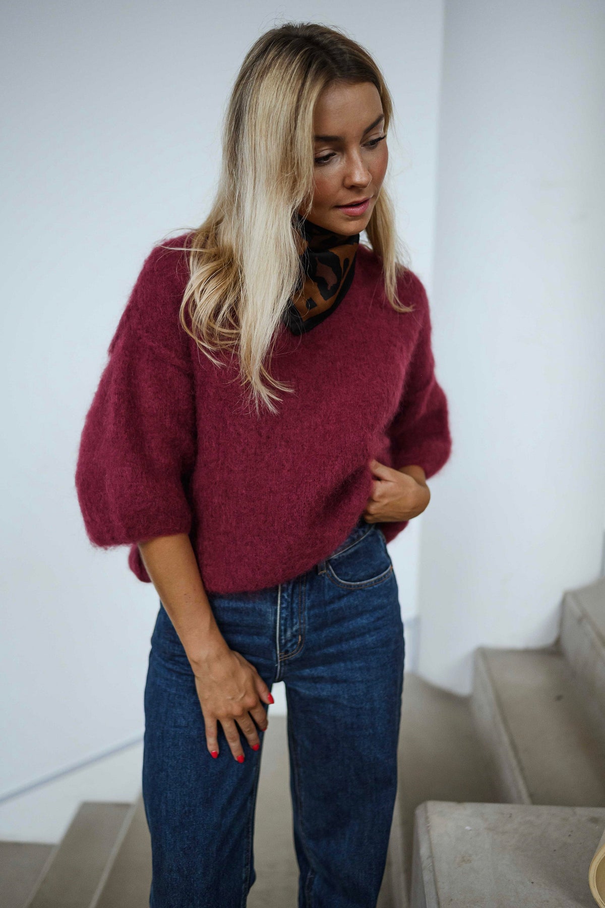 Pull Samia - bordeaux