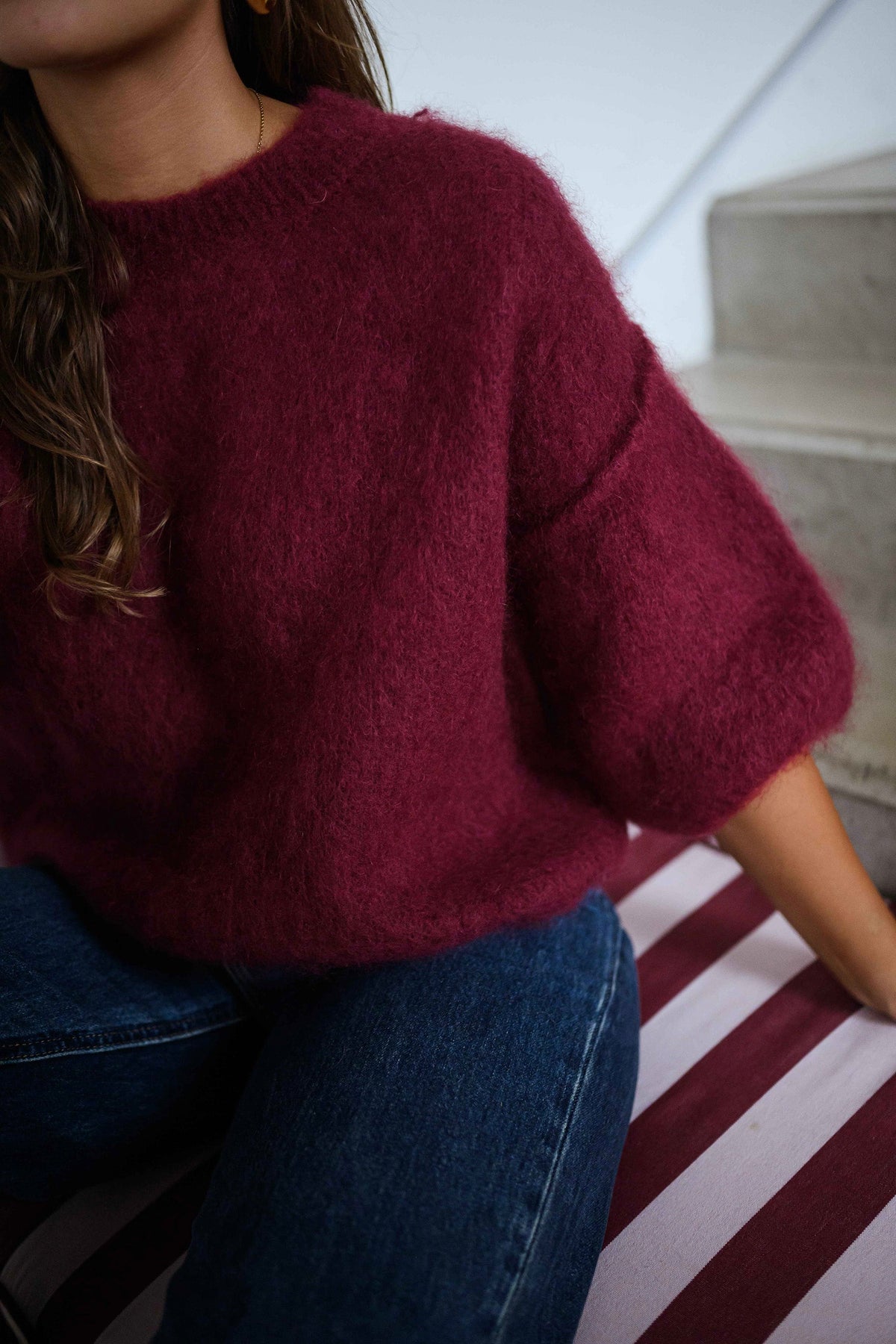 Pull Samia - bordeaux