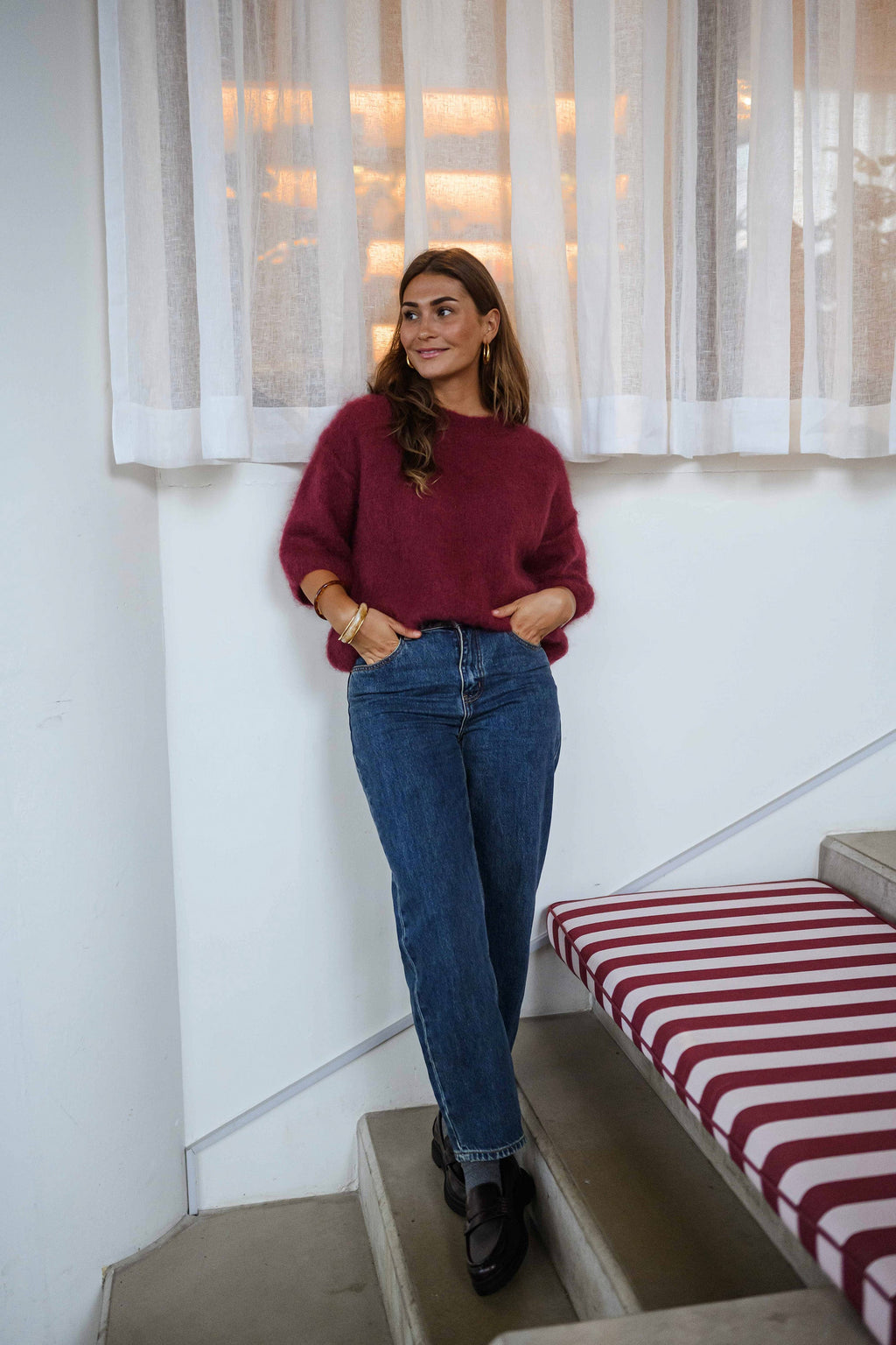 Pull Samia - bordeaux
