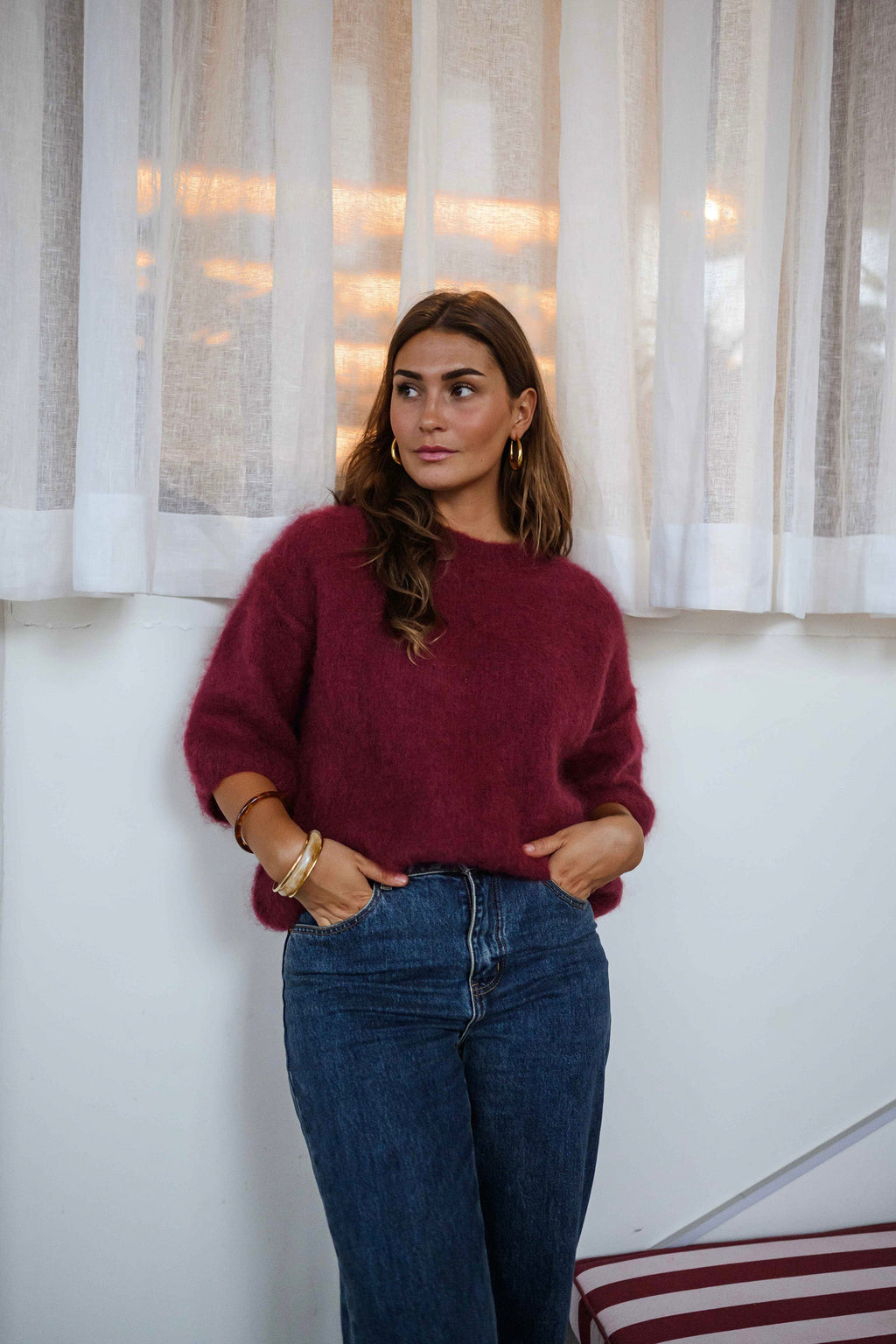 Pull Samia - bordeaux