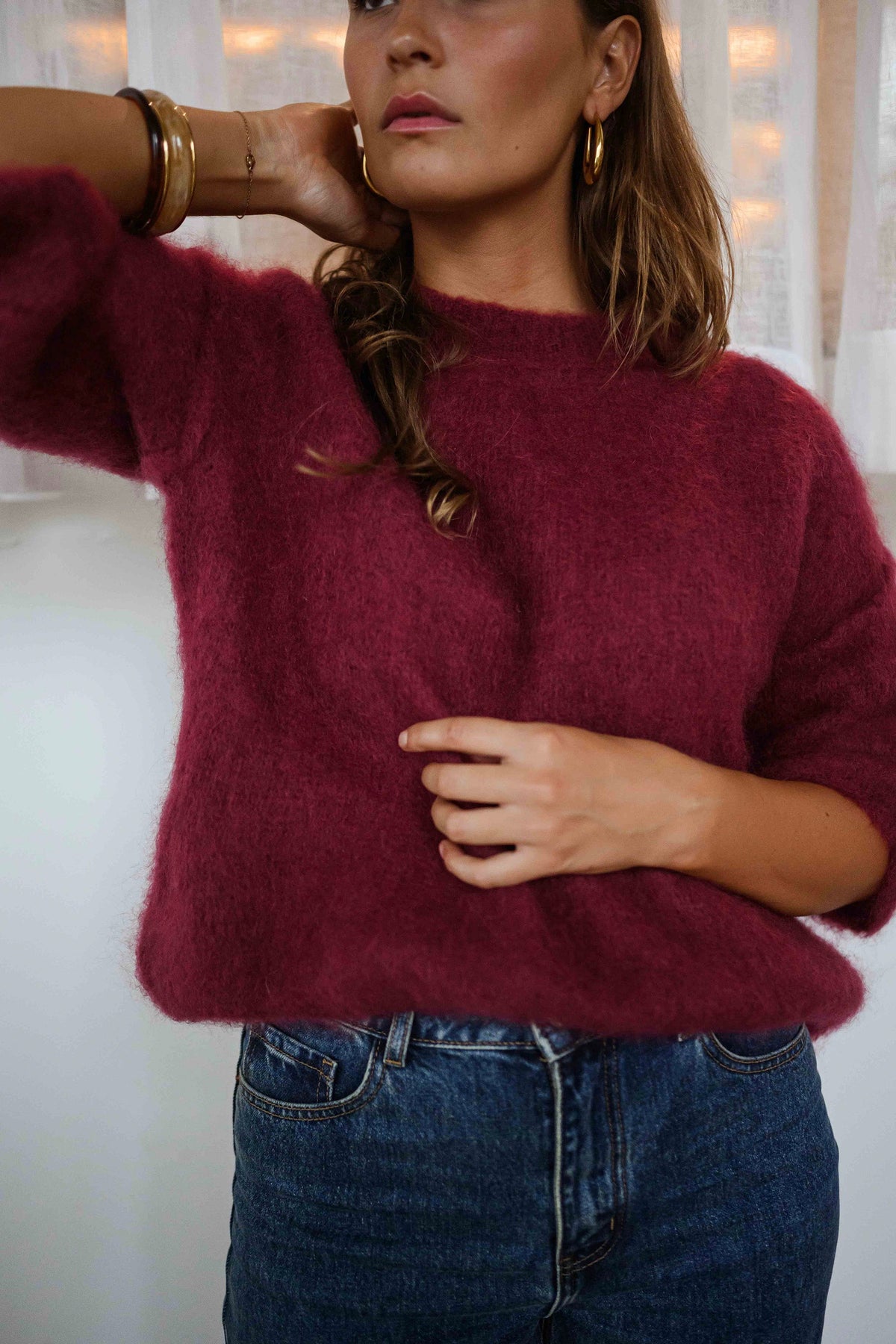 Pull Samia - bordeaux