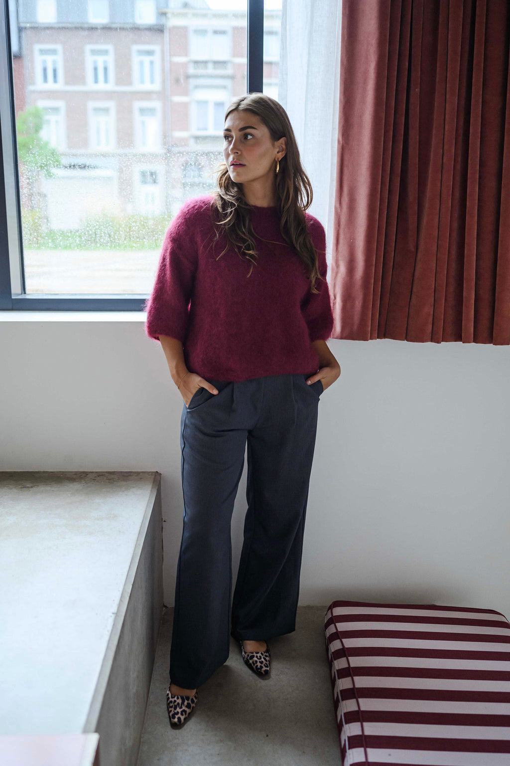 Pull Samia - bordeaux