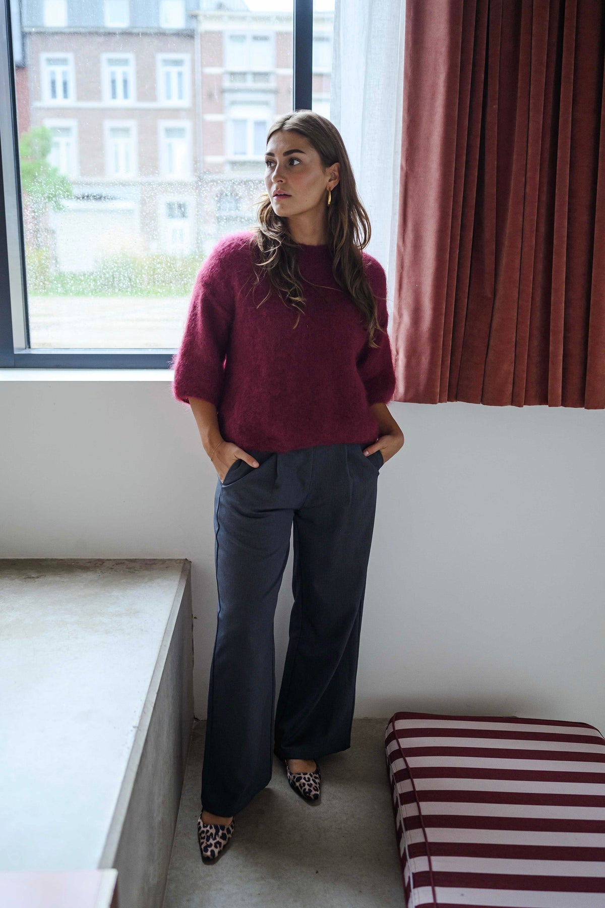 Pull Samia - bordeaux