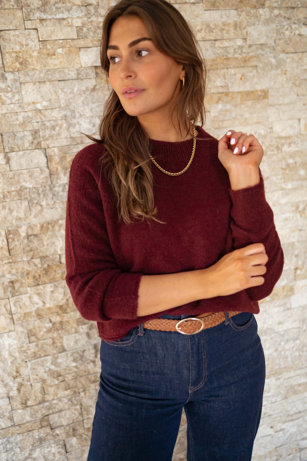 Pull Shana - bordeaux