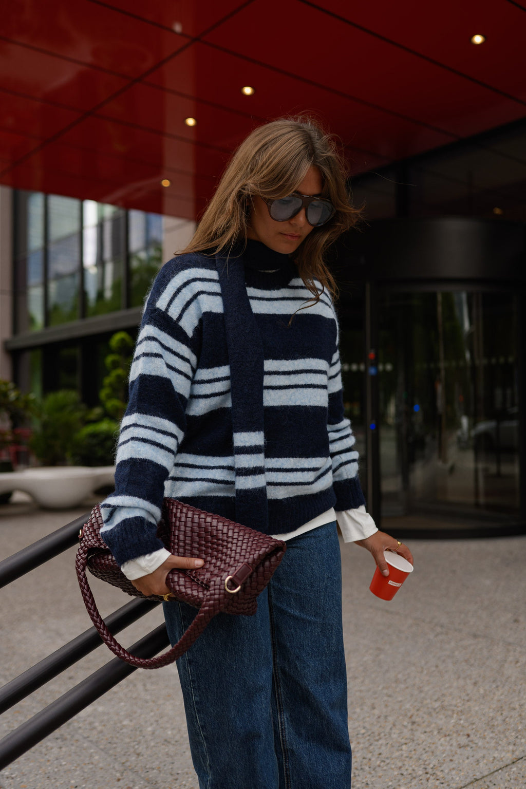 Pull Stacey - bleu à lignes