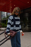 Pull Stacey - bleu à lignes