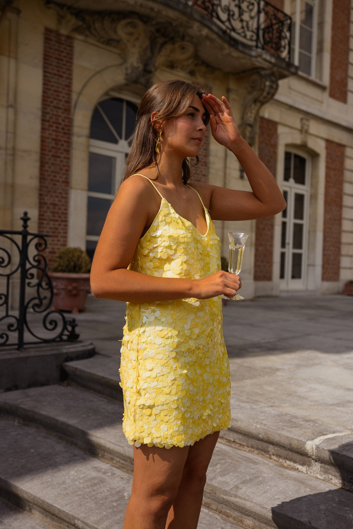 Robe Amarillo - jaune à paillettes