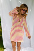 Robe Ariana - orange en crochet