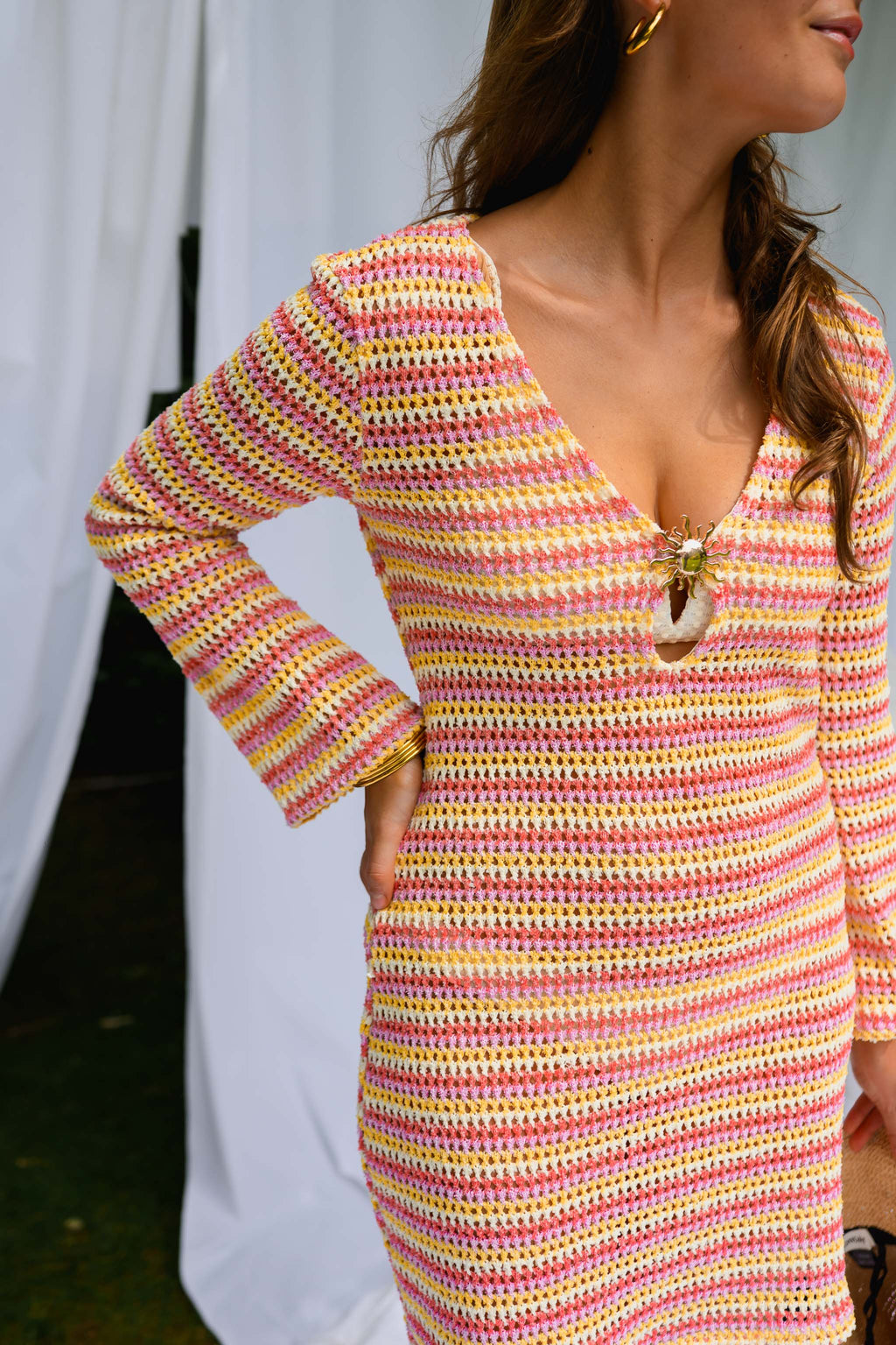 Robe Ariana - orange en crochet