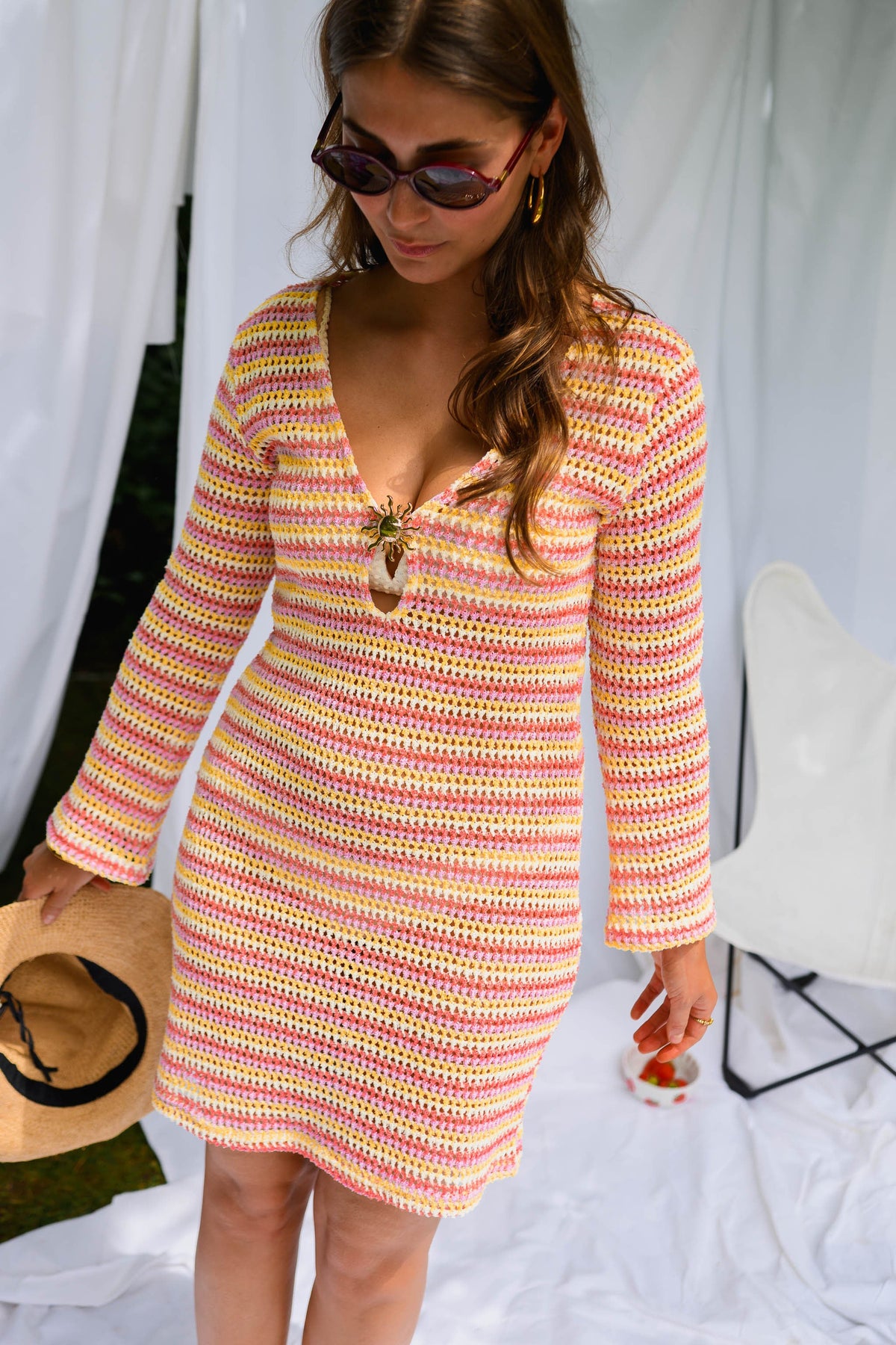 Robe Ariana - orange en crochet