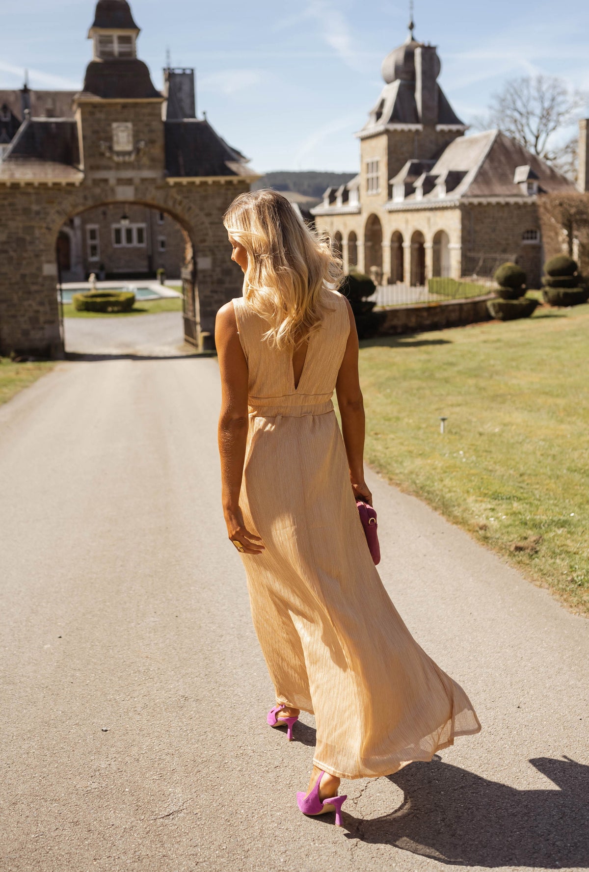 Robe Cloé création - dorée