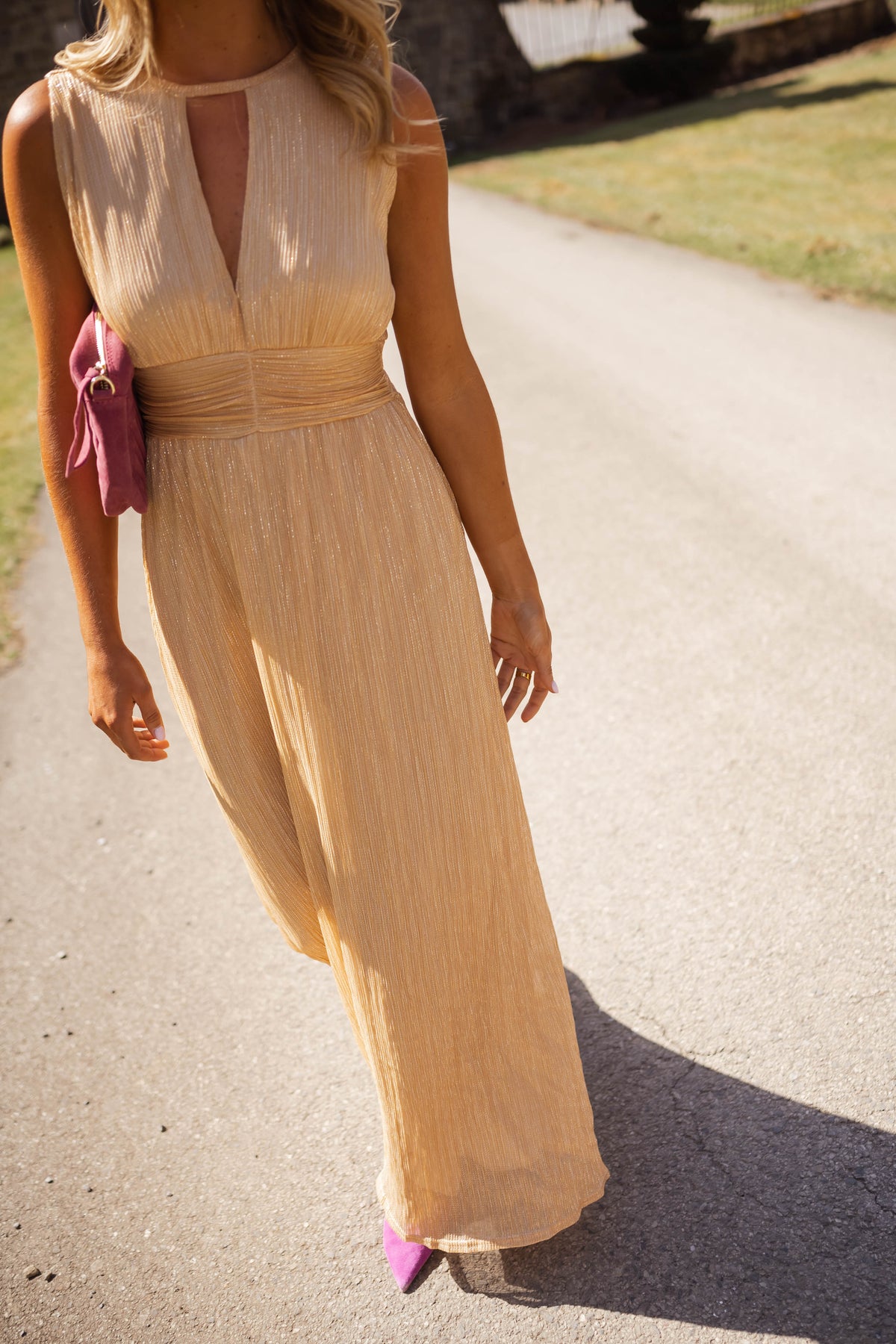 Robe Cloé création - dorée