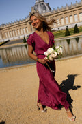 Robe Francoise - framboise en soie