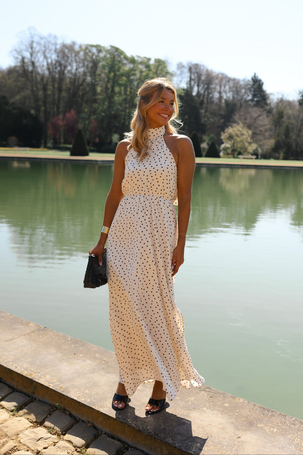 Robe Monie - longue à pois