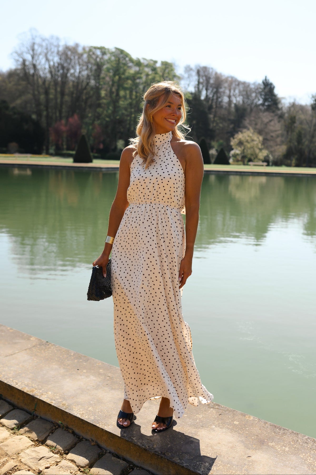 Robe Monie - longue à pois