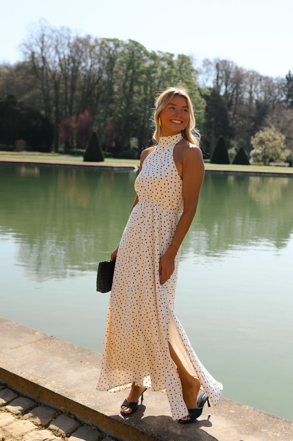 Robe Monie - longue à pois