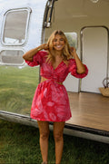 Robe Natalia - rouge et rose