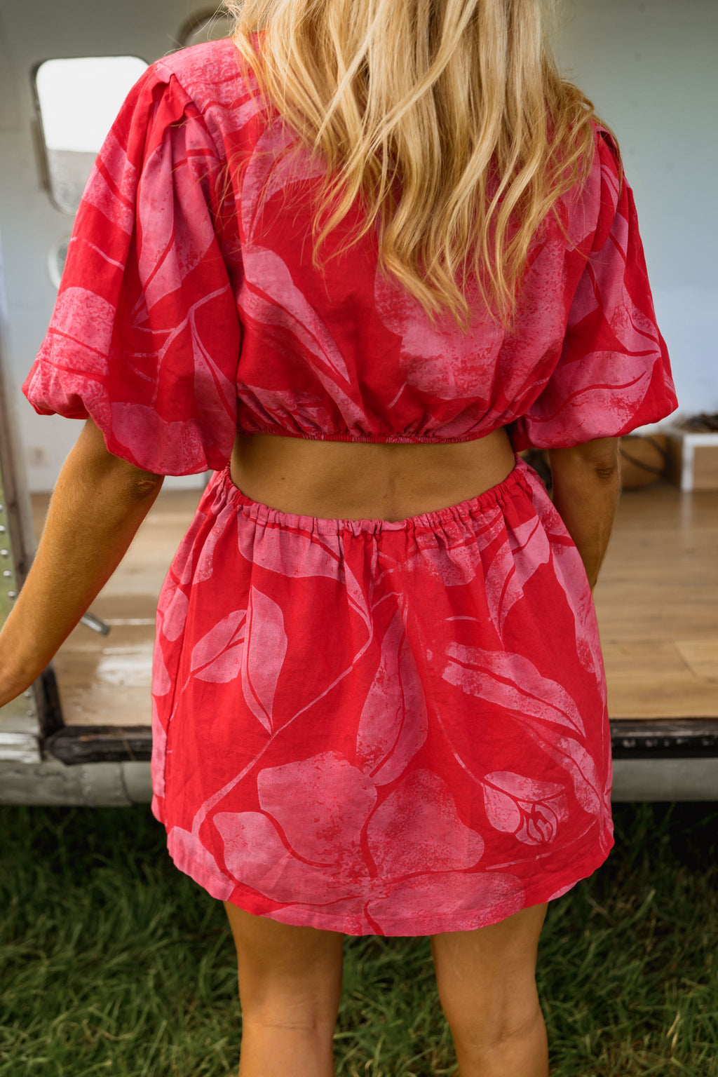 Robe Natalia - rouge et rose