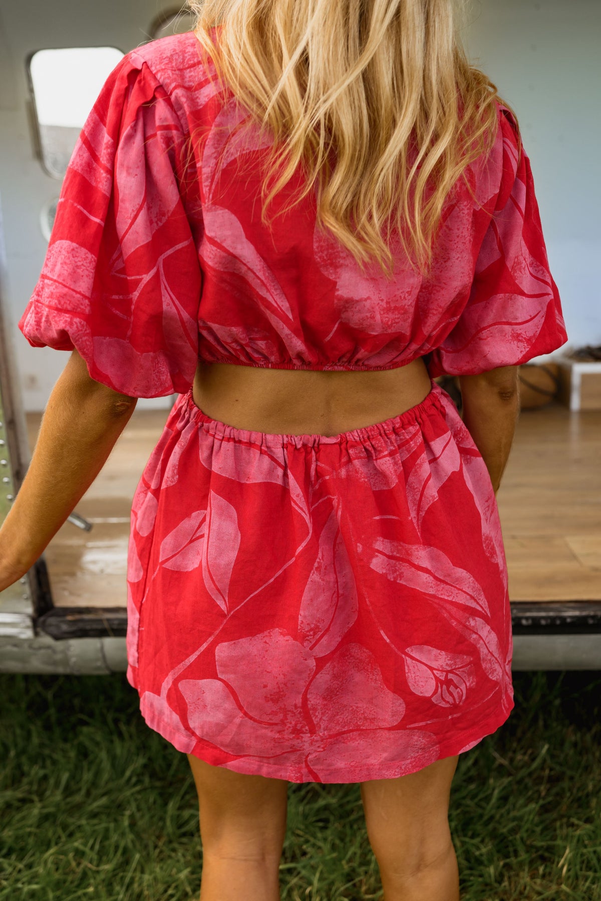 Robe Natalia - rouge et rose
