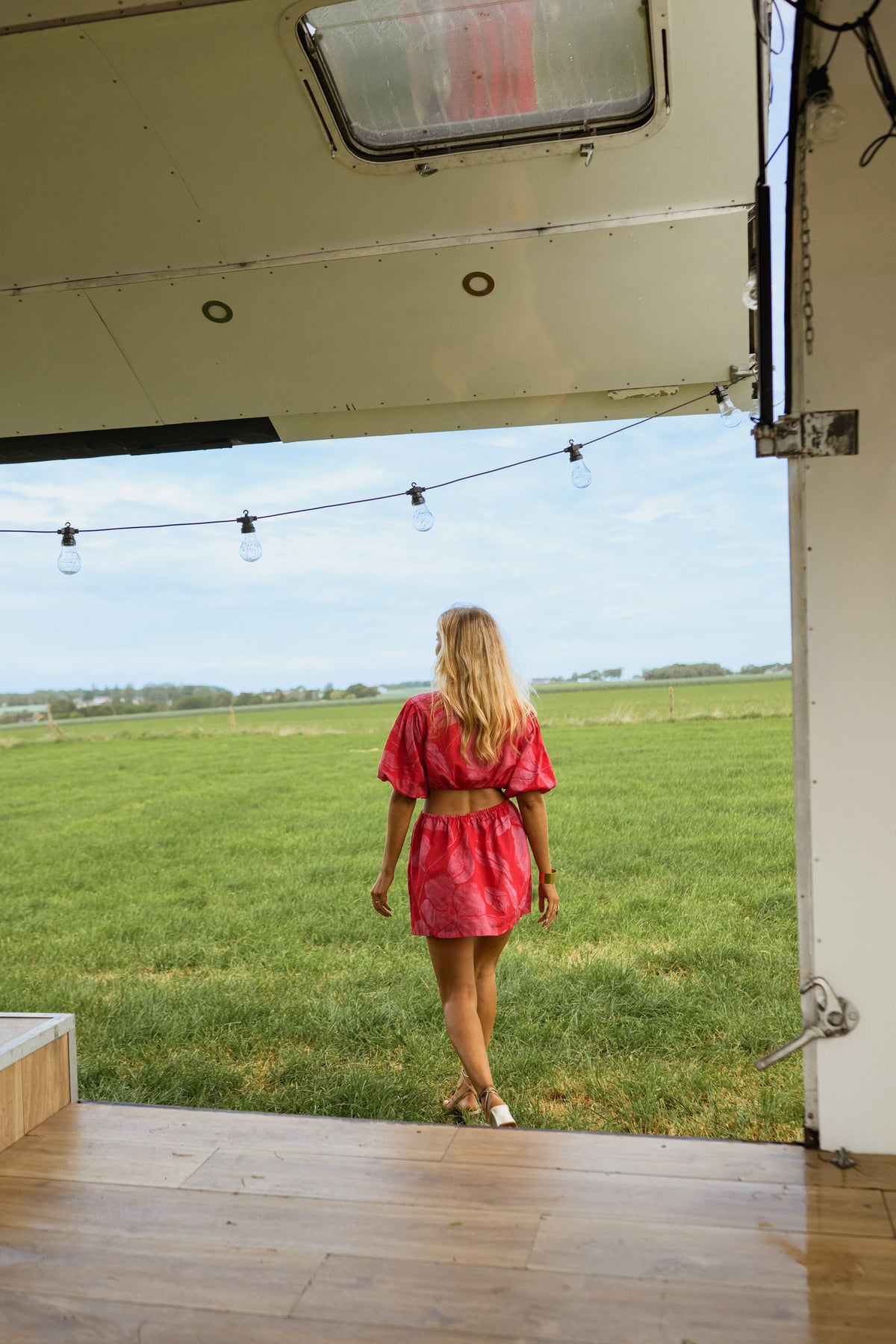 Robe Natalia - rouge et rose