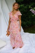Robe Odile - rose à fleurs