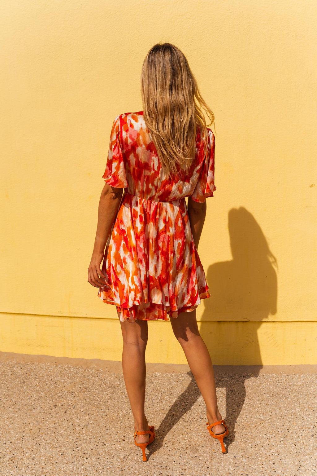 Robe Ophélie - rose et orange