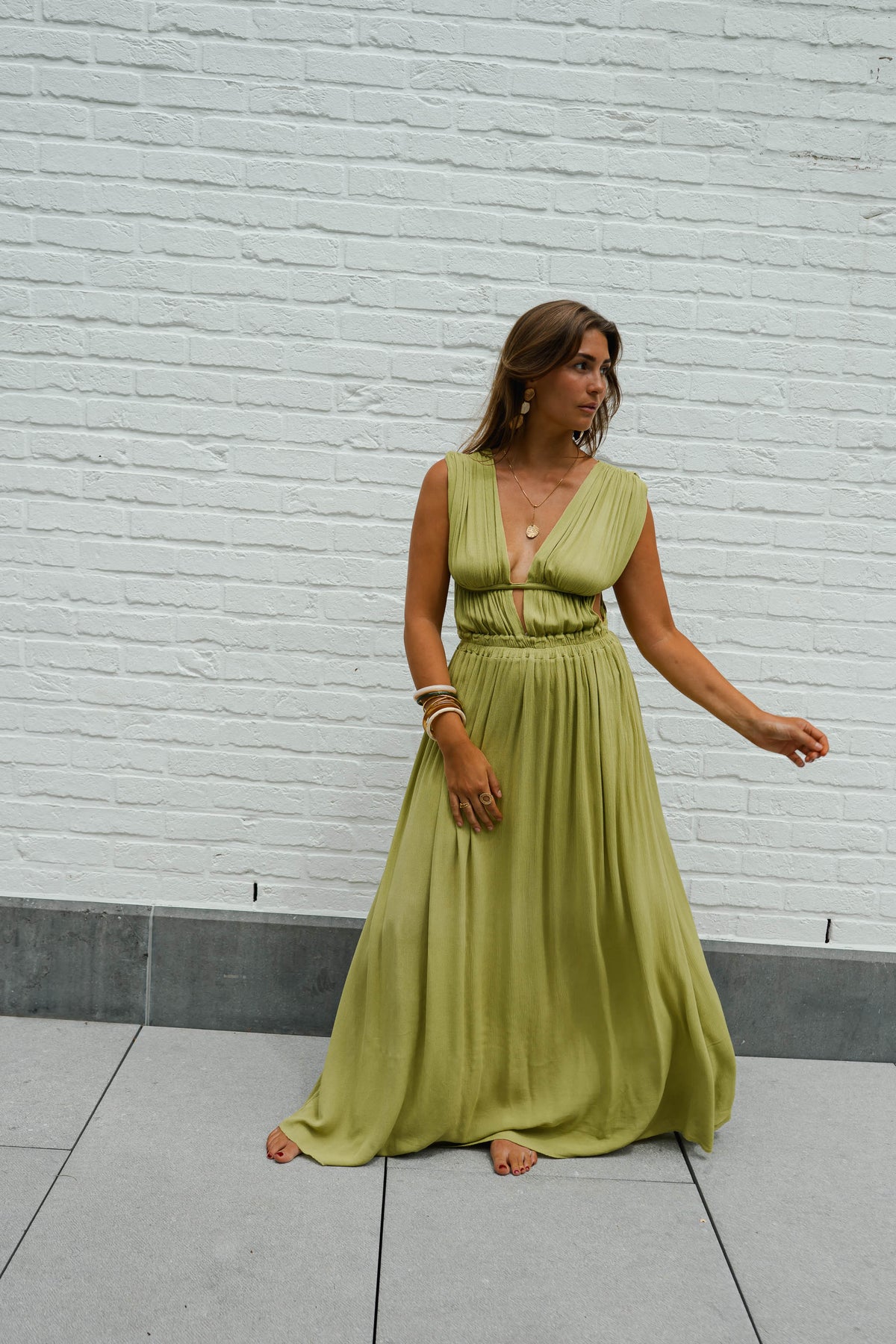 Robe Oriane - olive