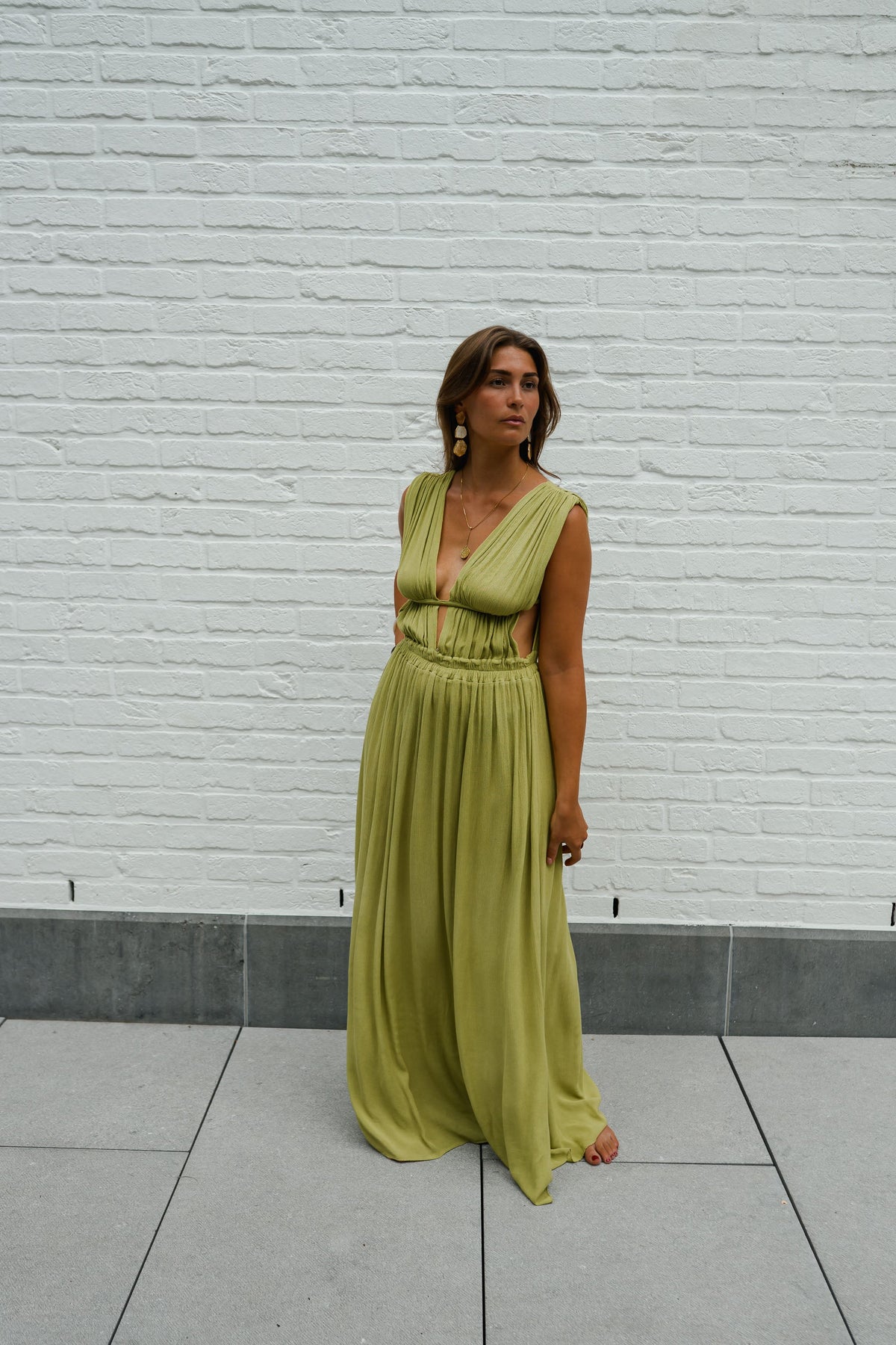 Robe Oriane - olive