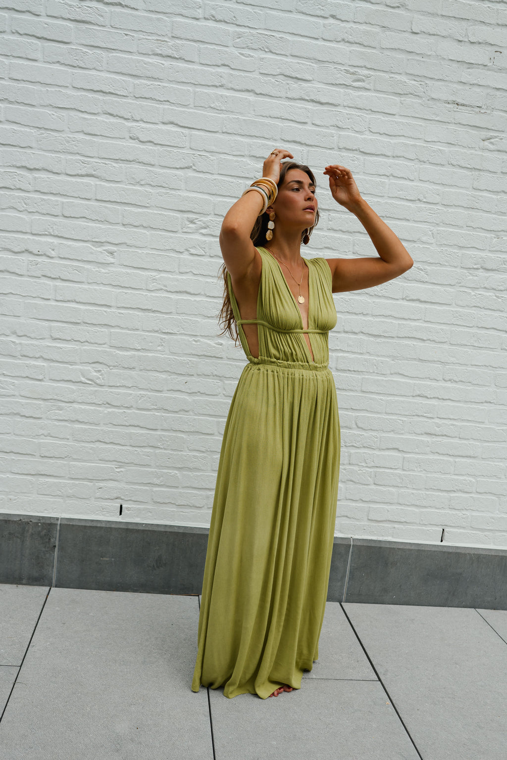 Robe Oriane - olive