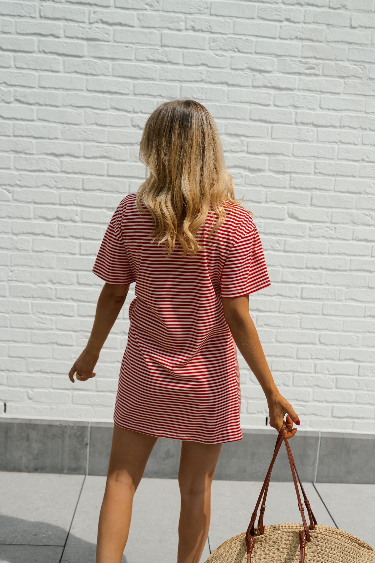 Robe Sabrina - rouge et écrue