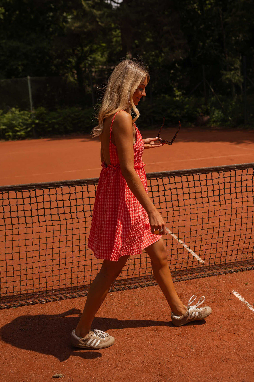Robe Safia - rouge en vichy