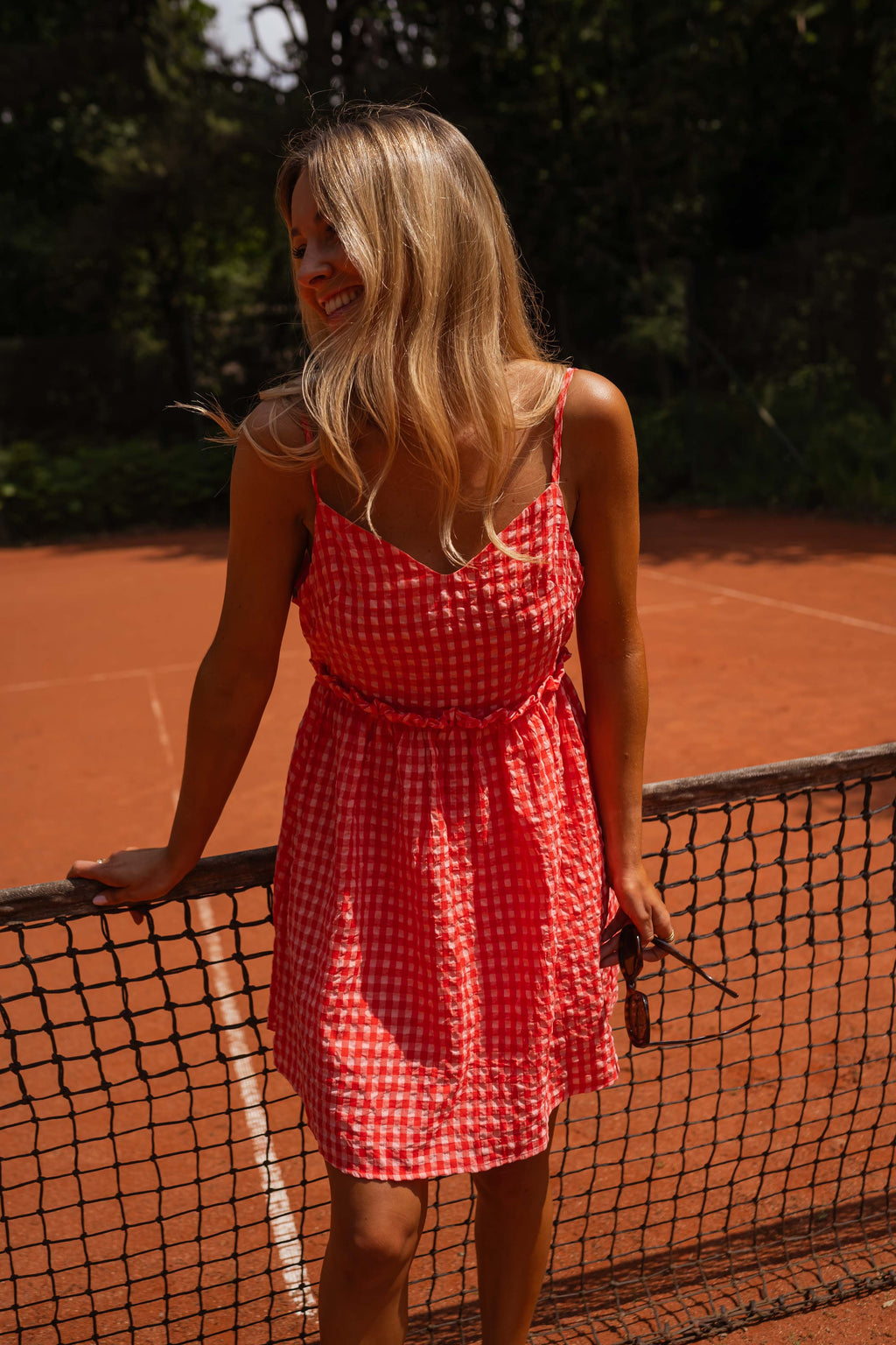 Robe Safia - rouge en vichy