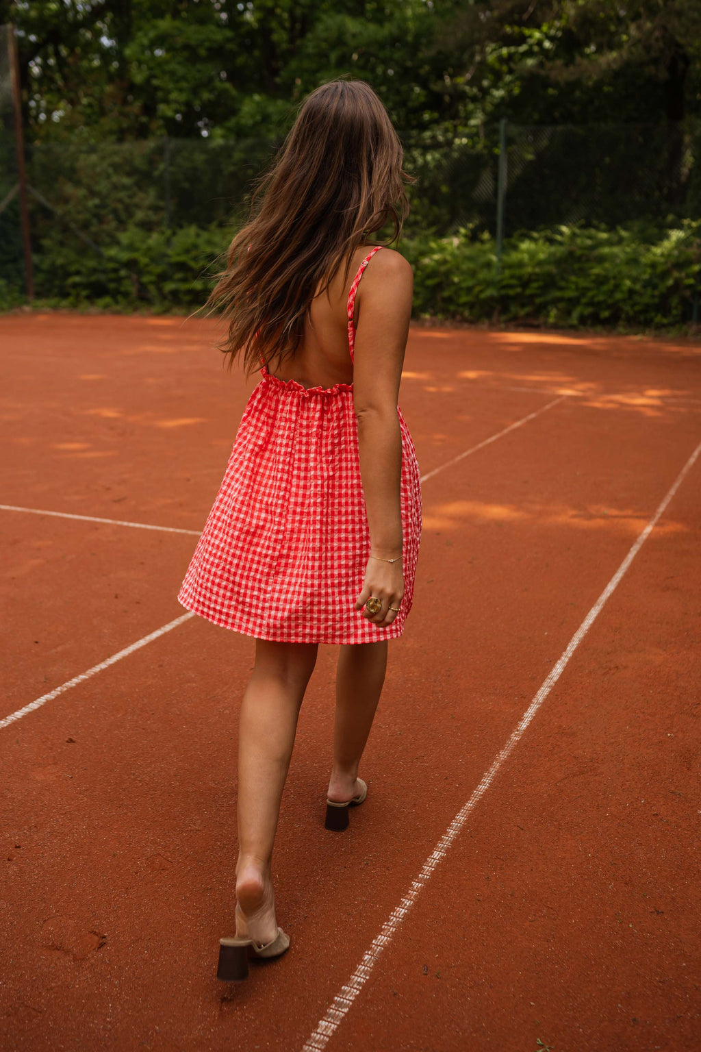 Robe Safia - rouge en vichy
