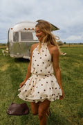 Robe Selena - écrue à pois chocolat