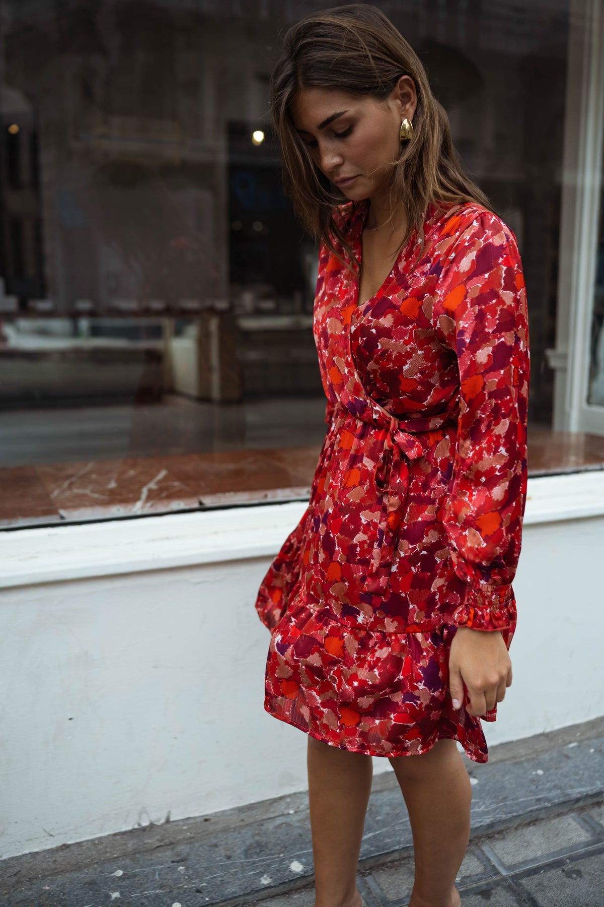 Robe Basha - rouge à motifs