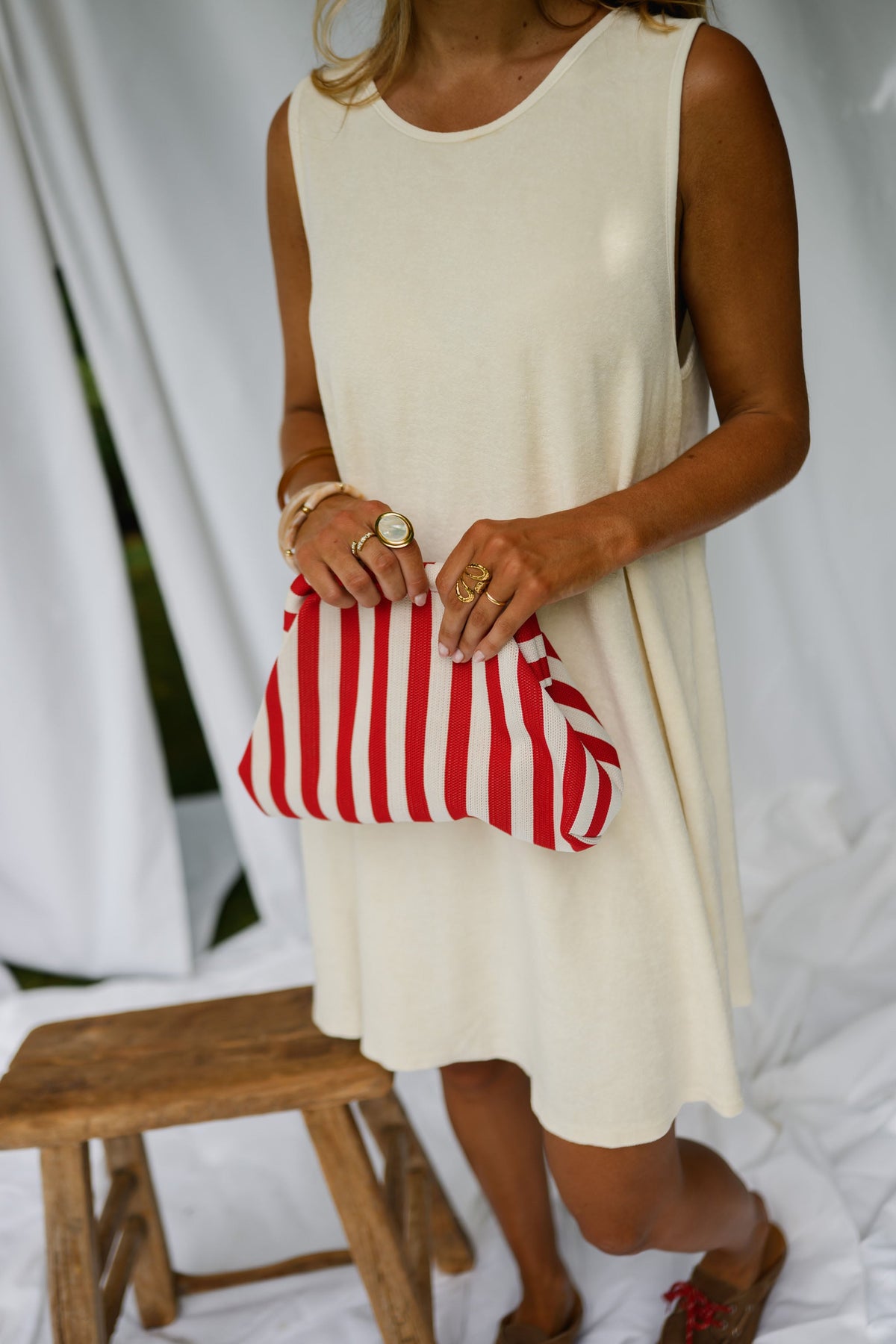 Sac Arabella - rouge à lignes